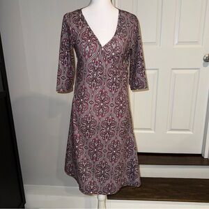 Prana Faux Wrap Paisley multi Color Dress Size Small